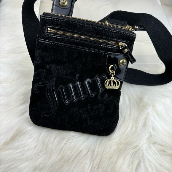 JUICE COUTURE SUEDE CROSSBODY BAG - Picture 1 of 10